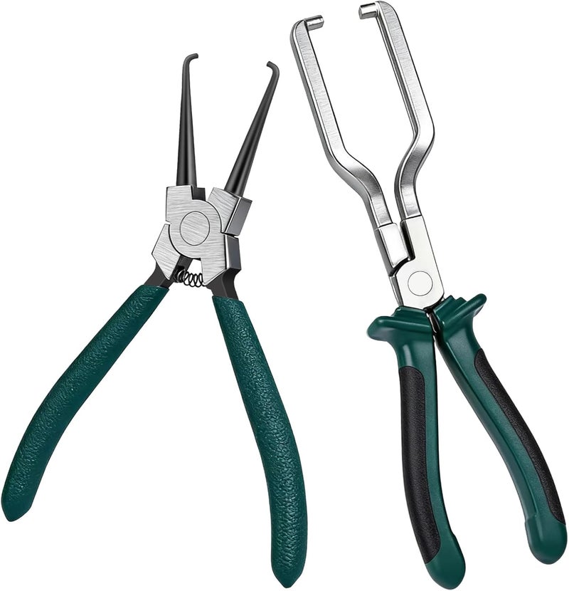 Aleric Electrical Disconnect Pliers - 2Pcs Fuel Line Disconnect Tool, Fuel Filter Caliper, Fuel Line Petrol Clip Pipe Pliers, Automotive Electrical Connector Disconnect Fuel Feed Pipe Repair Tool - Image 1